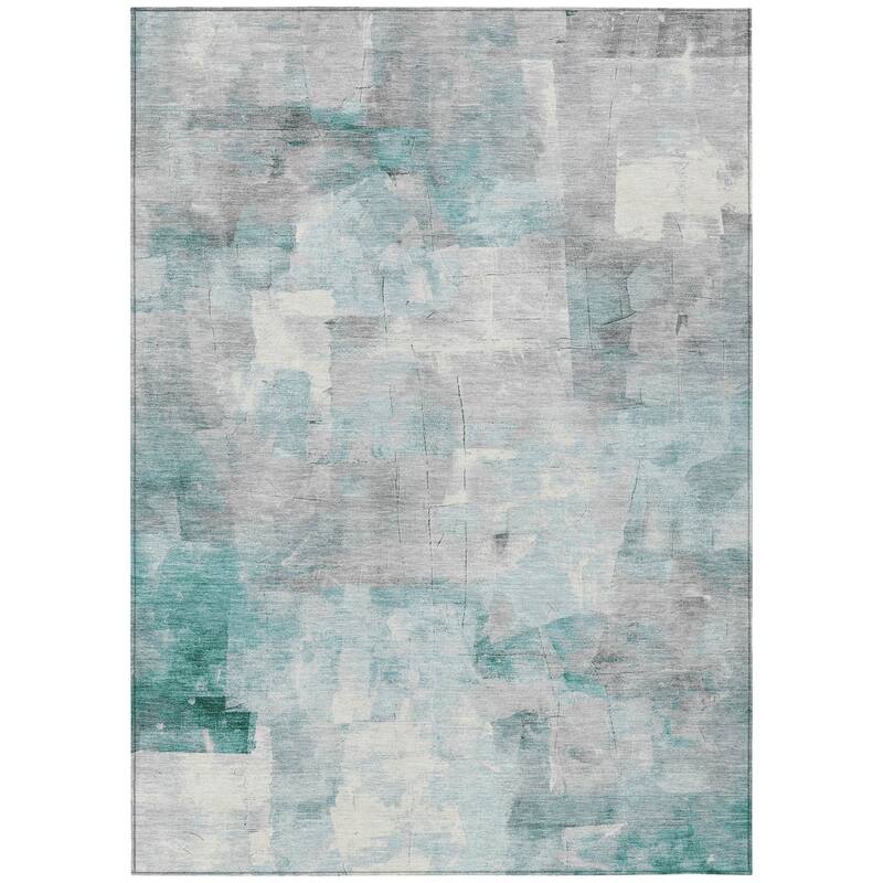 HomeRoots Abstract Transitional Rectangle Outdoor Rug
