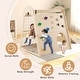 preview thumbnail 9 of 9, Costway 8-in-1 Indoor Jungle Gym Wooden Playground with Climbing Wall, - Natural - See Details