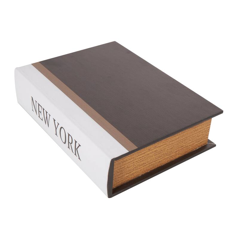 Faux Leather or Linen Fabric Book Storage Box - Set of 3 White, Beige, Black, Red or Light Gray - Roche River Decor