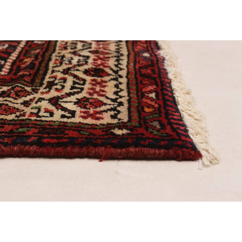 ECARPETGALLERY Hand-knotted Andelz Red Wool Rug - 3'7 x 14'4