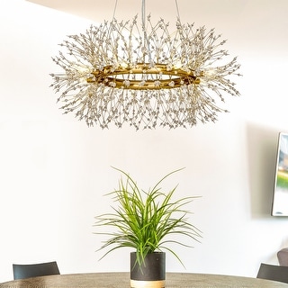 OVE Decors Milo LED Integrated Chrome and Crystal Chandelier 9.63 H in. Bed Bath Beyond 30925656