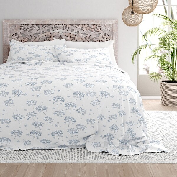 Super Soft Extra Deep Pocket Bed Sheet Set with Oversize Flat On