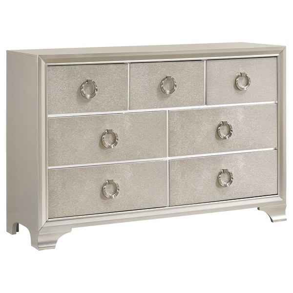 Alpine Furniture Madelyn Five Drawer Wood Chest in White On Sale