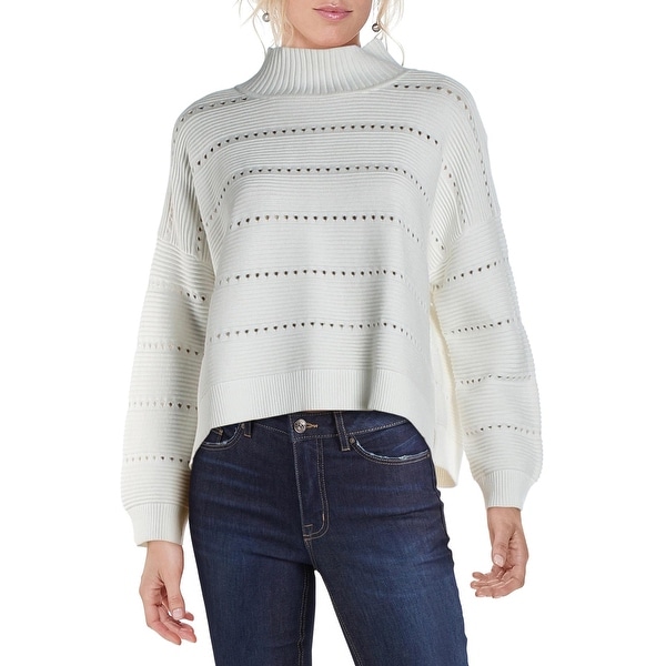 french connection patchwork mock neck sweater