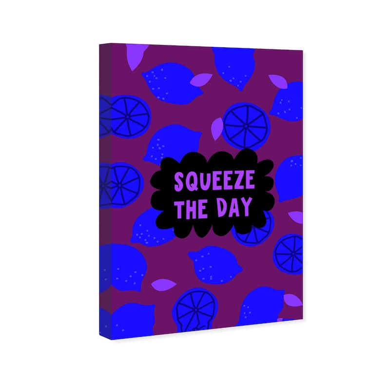 Wynwood Studio Canvas Typography and Quotes Squeeze it Green and Lime Modern & Contemporary Wall Art Canvas Print