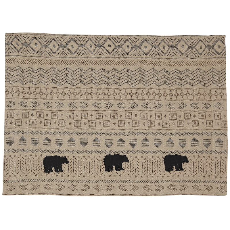Park Designs Signal Mountain Applique Bear Placemat Set of 4 - 13" X 19"