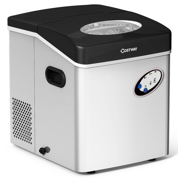 Shop Costway Stainless Steel Ice Maker Countertop 48lb Per Day