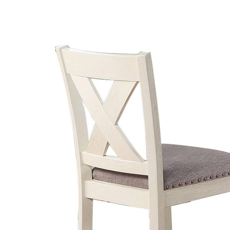 40 Inch Cottage Wood Counter Height Chair, Set of 2 - 40 H x21 W x 19 L