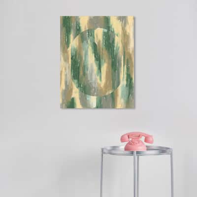 Wynwood Studio Canvas Abstract Vertical Saturn Green Modern & Contemporary Wall Art Canvas Print