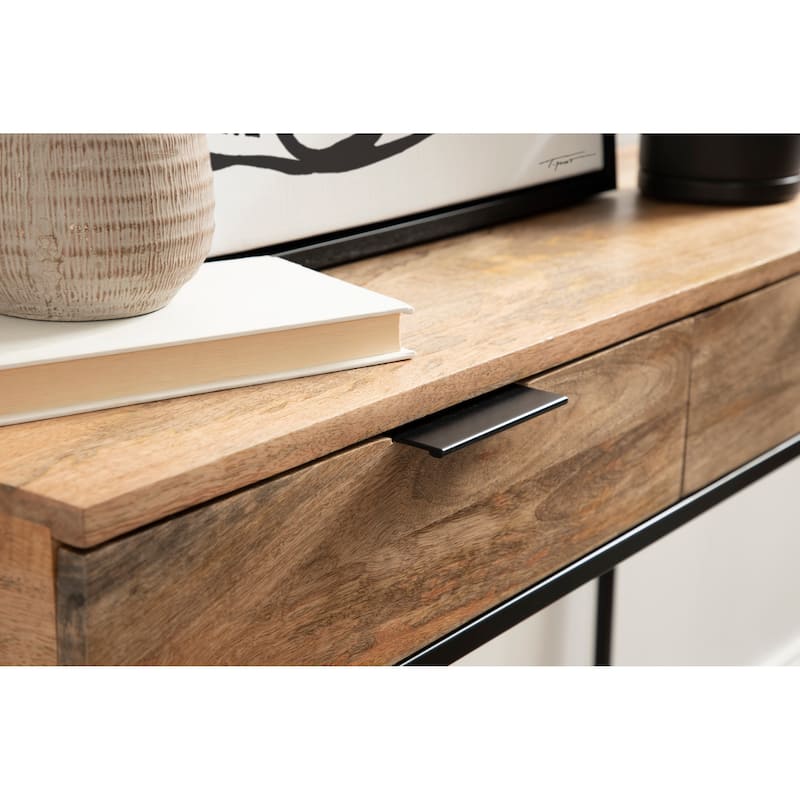 Kate and Laurel Malone Wood and Metal Console Table