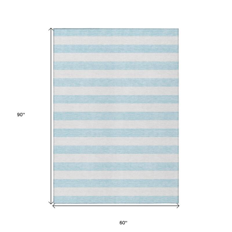 Alro Stripe Weather Resistant Classic Meets Modern Runner Outdoor Rug