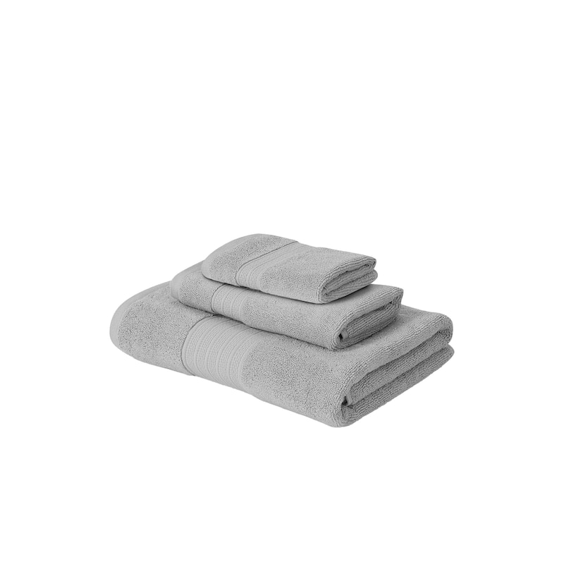 Modern Threads 6-Piece Jacquard Border Towel Set Allie - 100% Cotton, Bath, Hand & Washcloths - Elegant Floral Border