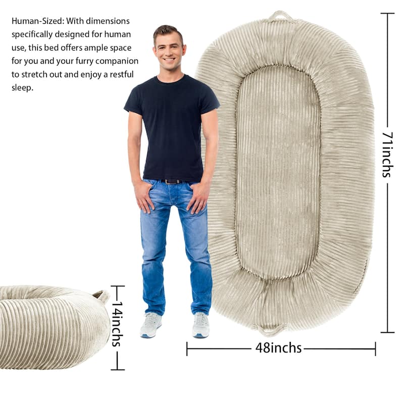 Eie Giant Dog Bed Washable Human Size Bed With Removable Cover