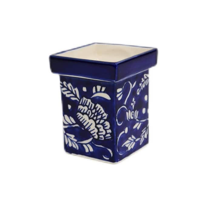 Home&Manor Mini Ceramic Vase Blue/White
