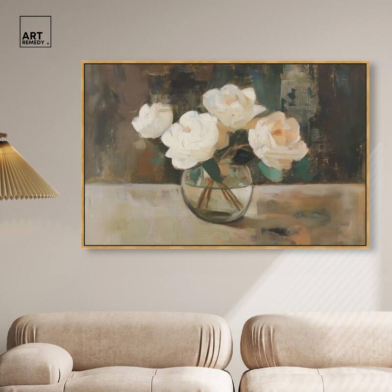 Creamy Cascade Cluster I Canvas by Art Remedy