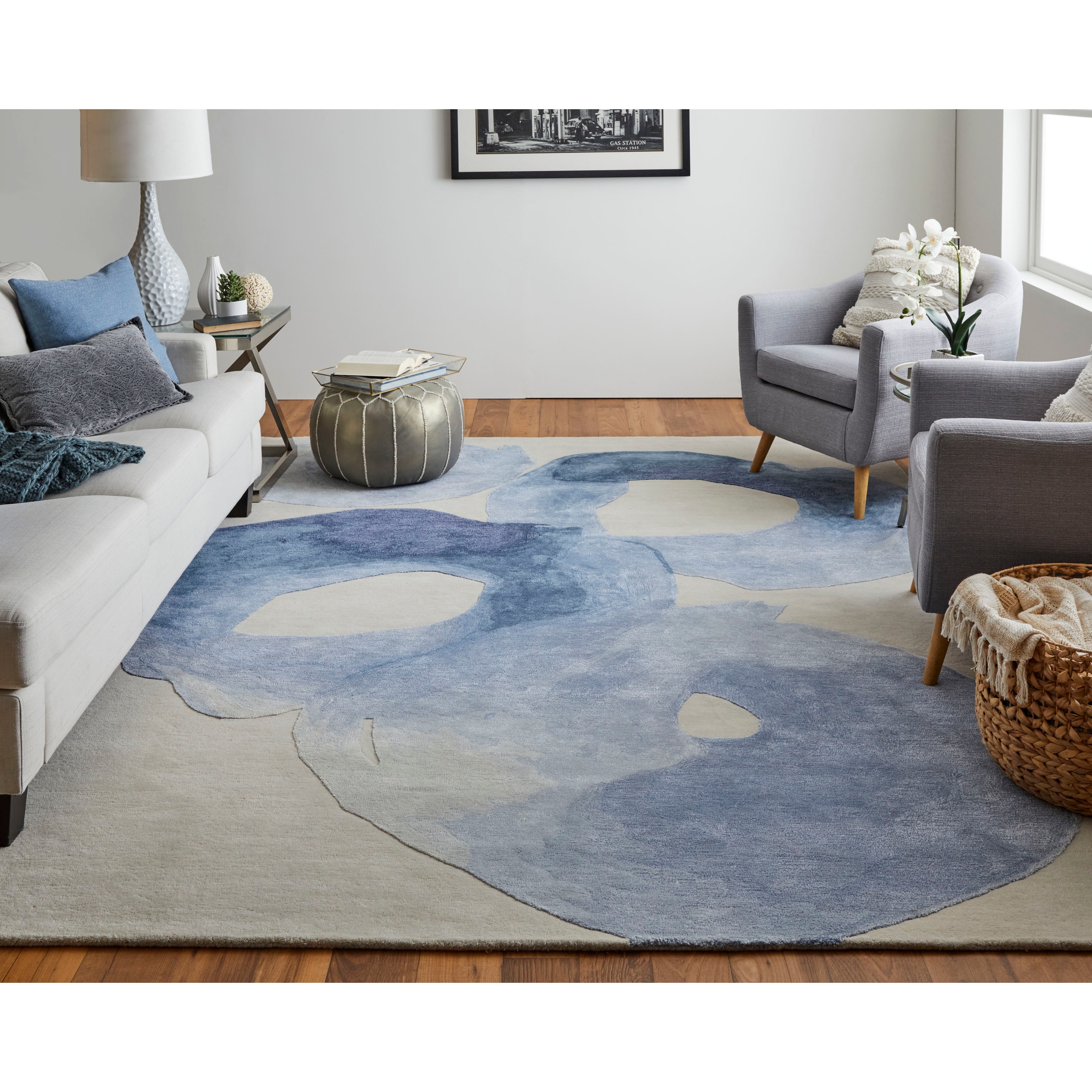 Grand Bazaar Ramiro Hand Tufted Abstract Transitional Area Rug