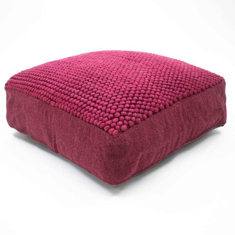 Jiti Indoor Braided Design Casual Lounging Pouf Ottoman Seating for Indoor Space.