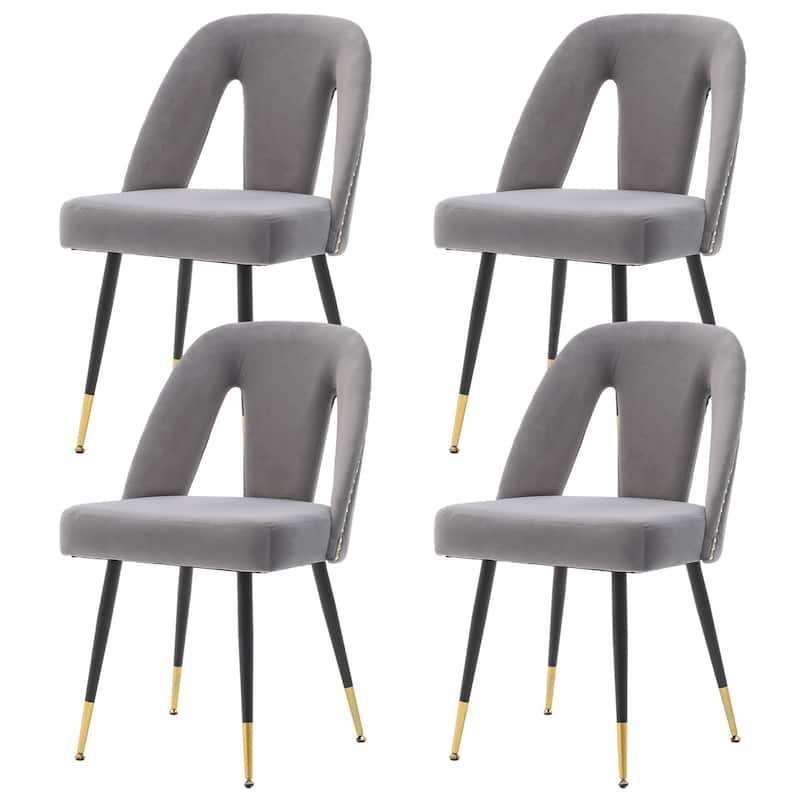 Modern Velvet Upholstered Dining Chairs Set of 6