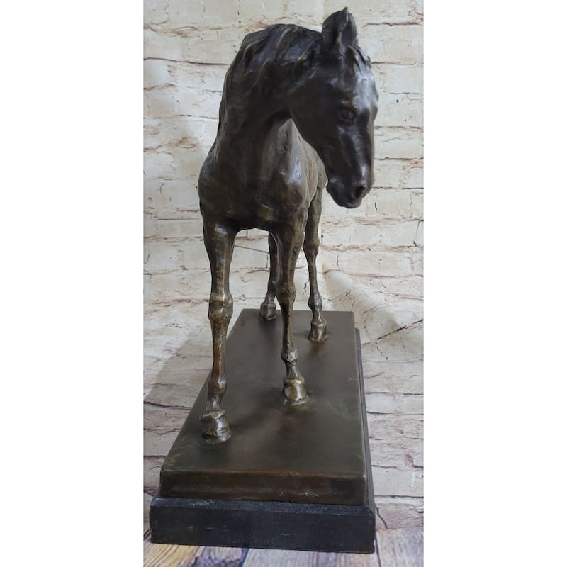 Large Arabian Horse Bronze Sculpture Statue By P.J Mene Hotcast Marble Figurine