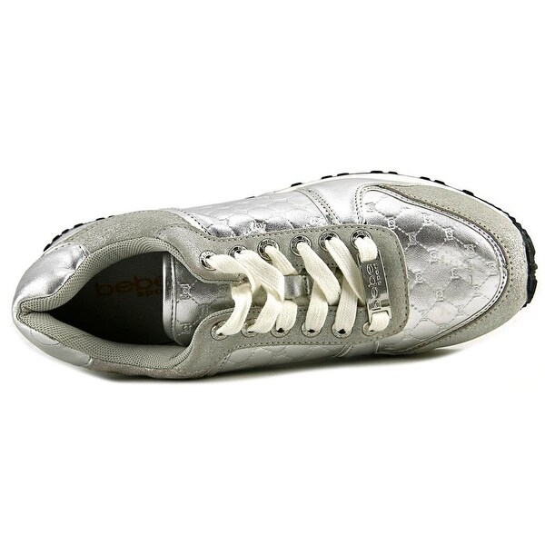 Bebe Sport Racer Women Silver Sneakers