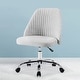 preview thumbnail 20 of 33, Home Office Chair Twill Fabric Ergonomic Desk Chair Computer Task Chair Vanity Chair Grey
