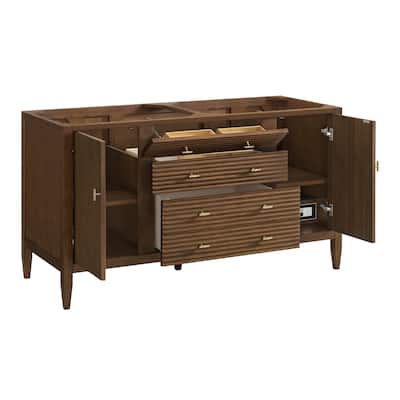 James Martin Vanities 485-V60D Myrrin 60" Double Basin Wood Vanity