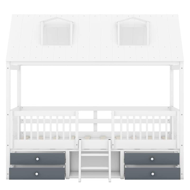 Twin Size Wood Bed House Bed Frame