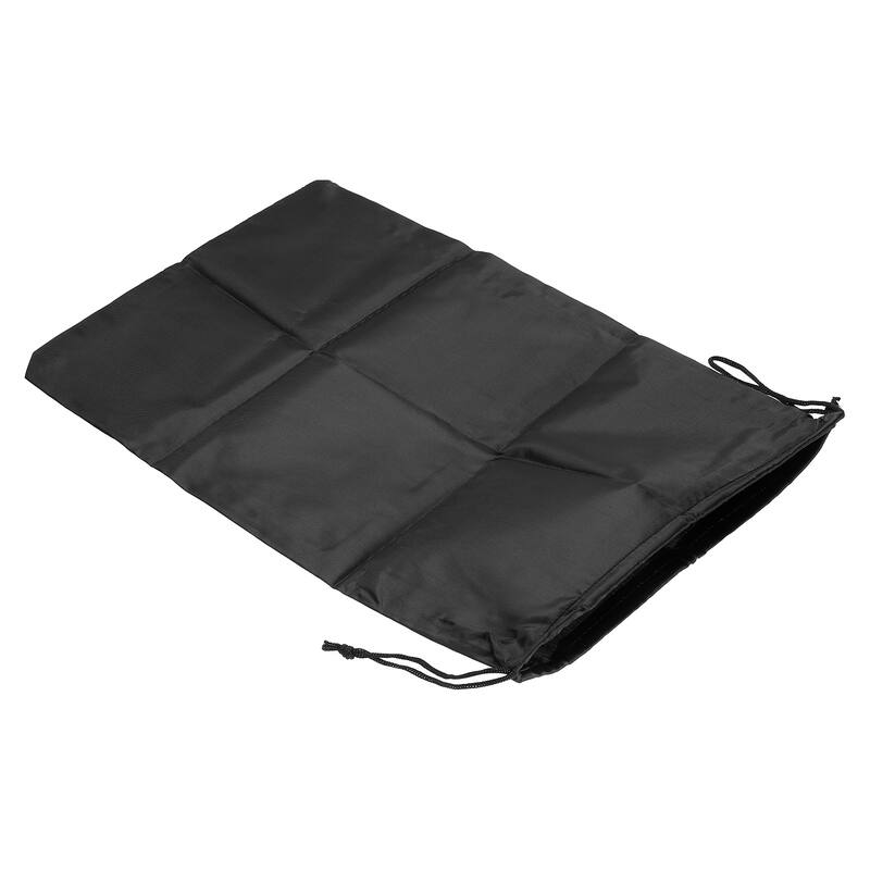 16.5" Height Clothes Storage Double Drawstring Bag for Camping, Black