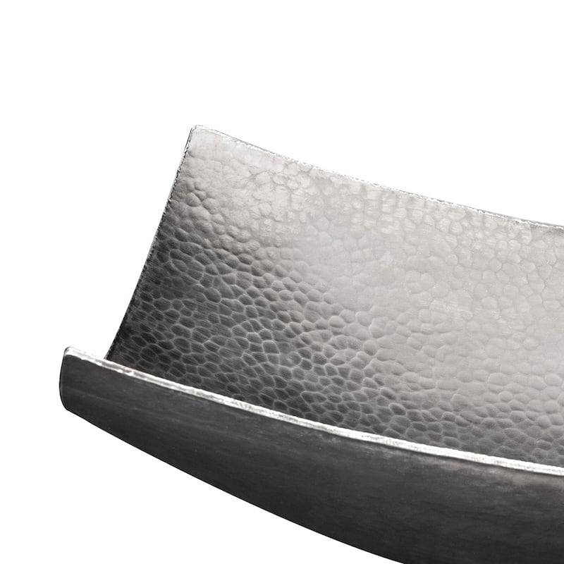 18-in Rectangle Modern Slope Hammered Copper Sink in Nickel (VREC18MSEN)