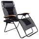 Oversize XL Padded Zero Gravity Lounge Chair Wider Armrest Adjustable Recliner with Cup Holder - Grey