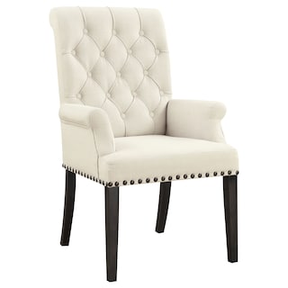 Alana Upholstered Dining Arm Chair with Tufted Back