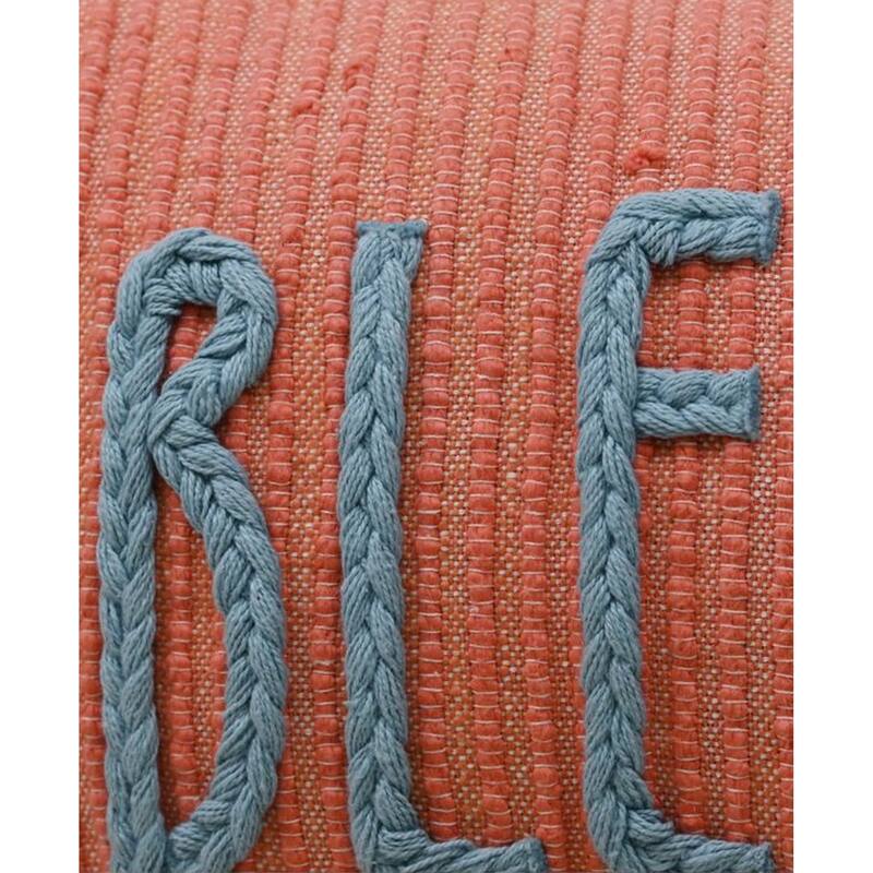 Linden Street Handwoven Braid Couching Decorative Pillow 14X24