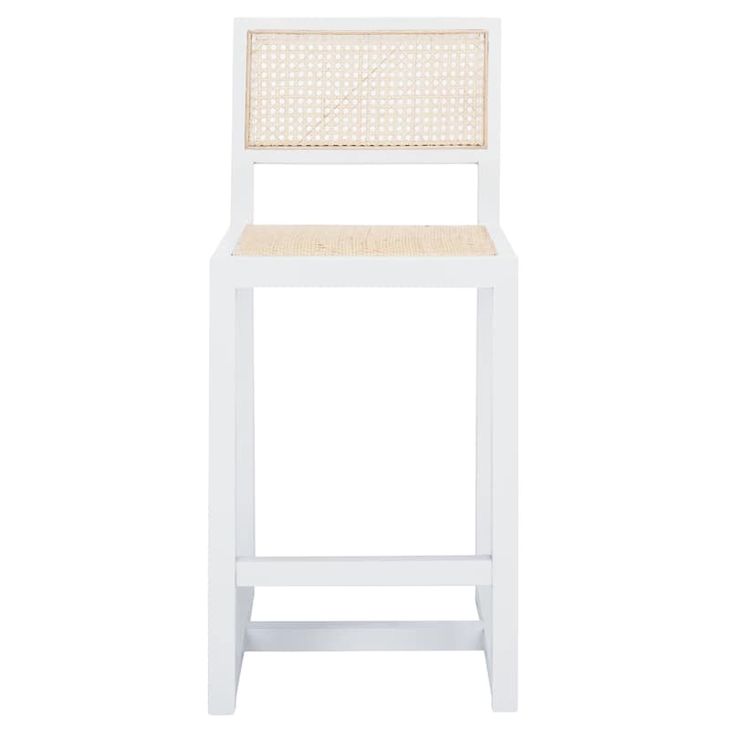 SAFAVIEH Dossie Rattan Counter Stool - 16" W x 19" D x 37" H - 16Wx19Dx37H