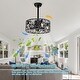 preview thumbnail 6 of 7, 18'' Decor Forward Reverse 5 Blades Ceiling Fan Lamps, Industrial Style Vintage Fan Ceiling Fan with 3 Speeds Adjustable