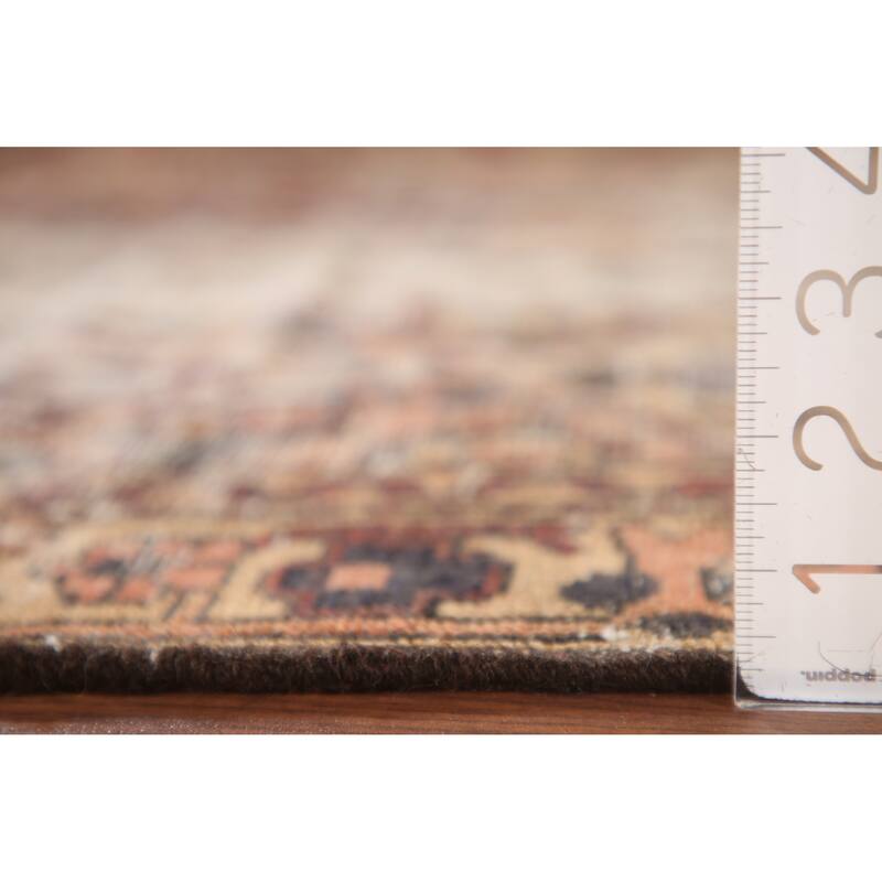 Hand Knotted Oriental 100% Wool Carpet Traditional Geometric Oranges & Rust Bakhtiari Area Rug - 4' 10'' X 3' 1''