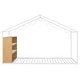 preview thumbnail 15 of 14, Twin Size Metal Bed House Bed Frame with Shelves and Lights