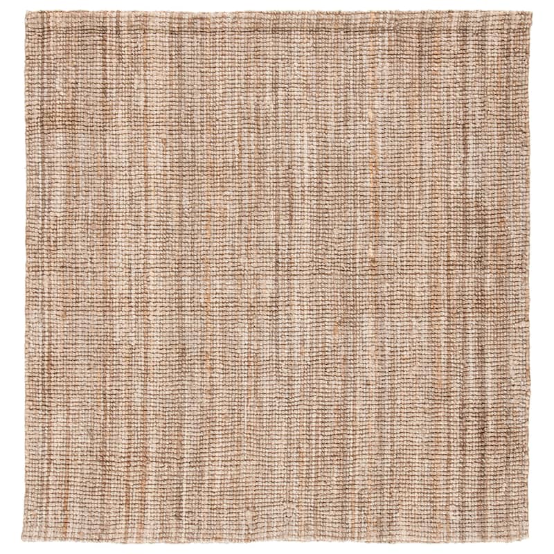 SAFAVIEH Handmade Natural Fiber Fabjola Jute Rug - 5' Square - Grey