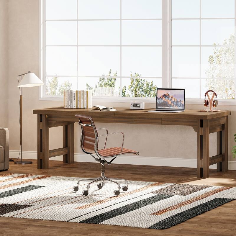 79-Inch Two-Person Desk, Extra Long Desk, Large Computer Desk for Home Office