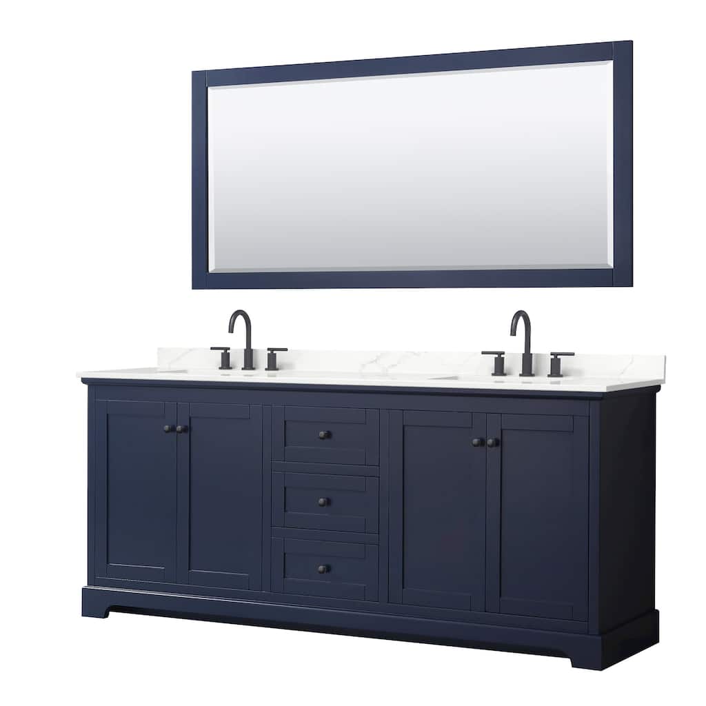 Wyndham Collection WCV232380D-QTZ-US3M70 Avery 80" Free Standing
