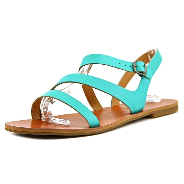 Lucky Brand Alexcia Women Open-Toe Leather Blue Slingback Sandal