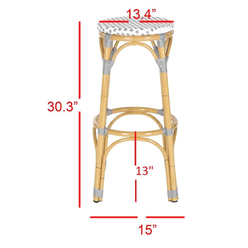 SAFAVIEH Mimi 31-inch Stacking Bar Stool (Fully Assembled). - 15"Wx15"Dx31"H