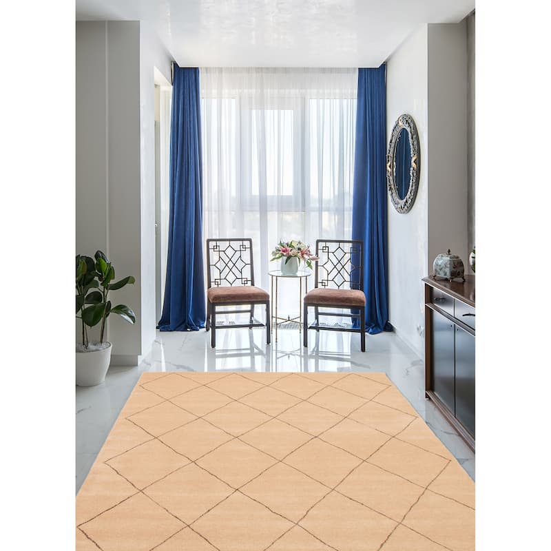 Kashkuli Gabbeh Beige Rug 6'8" x 9'9" - 6'8 x 9'9