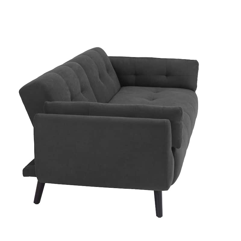 2Set Adjustable Backrest Convertible Futon Sleeper Couch