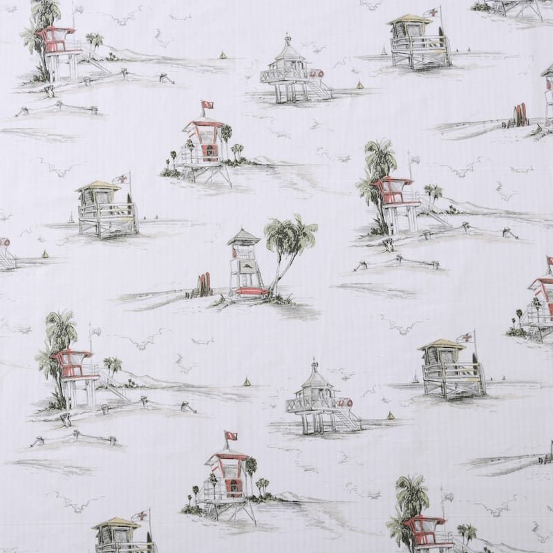 Tommy Bahama Beach Club Grey Cotton Duvet Cover Set