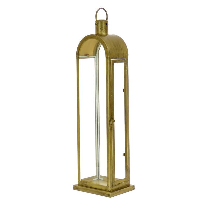 National Tree Company 28 in. HGTV Home Collection Arched Candle Lantern, Christmas Themed Home Decor, Large, Antique Bronze