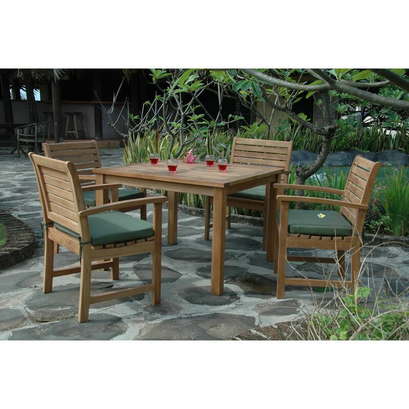 Outdoor Dining Set 5 Piece Patio Furniture Table Chairs Modern Design