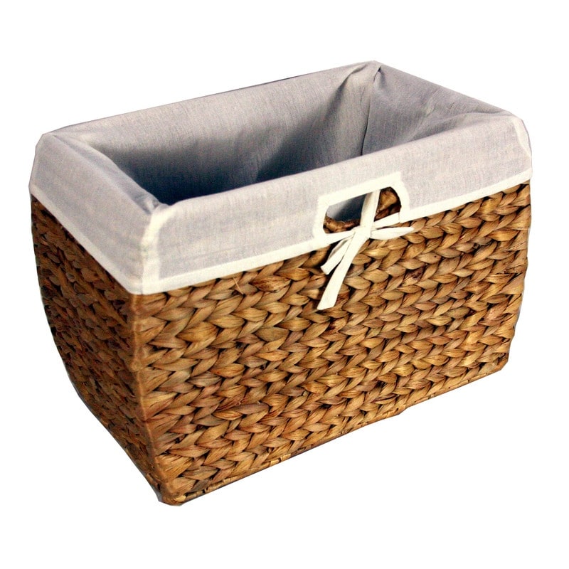 Best Choice Products Set of 4 Multipurpose Stackable Seagrass Storage Laundry Baskets with Insert Handles - Brown