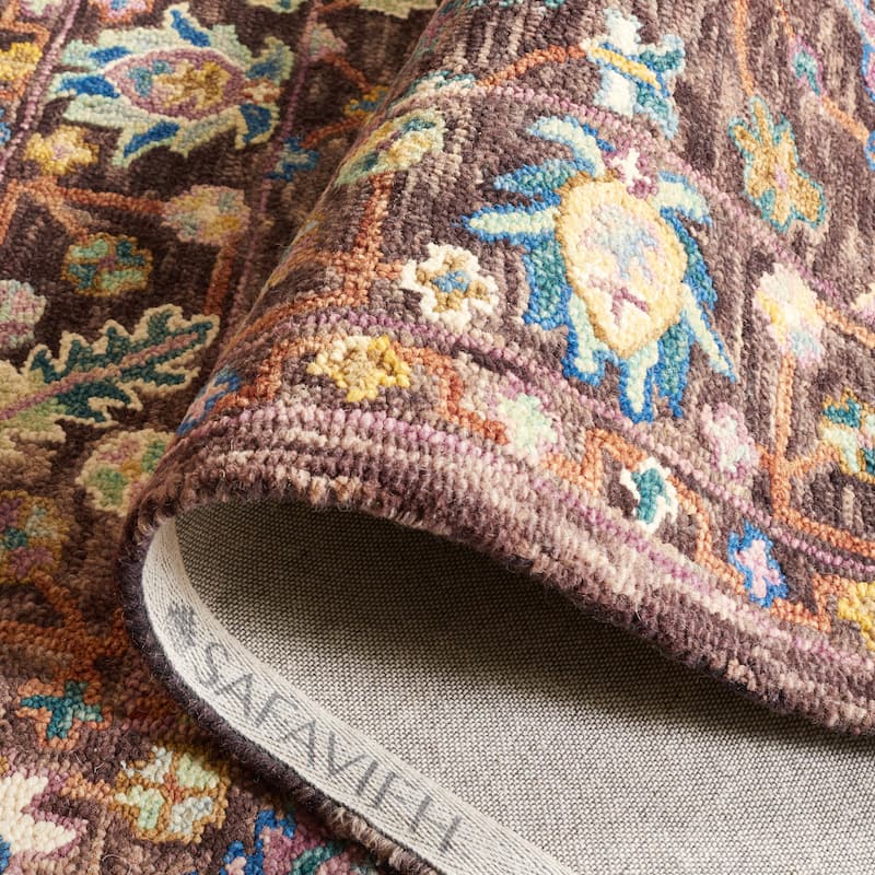 SAFAVIEH Handmade Blossom Hallfridur Floral Wool Rug