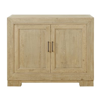 Artissance 53" W Rectangle Weathered Natural Wood Two Door Storage Cabinet, Indoor Furniture