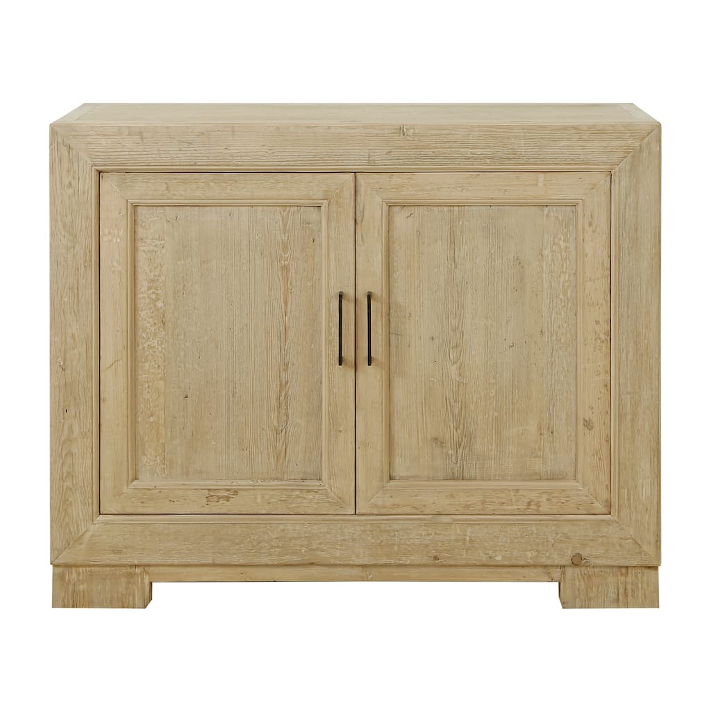 Artissance 53" W Rectangle Weathered Natural Wood Two Door Storage Cabinet, Indoor Furniture